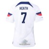 Officiële Voetbalshirt USA HEATH 7 Thuis WK 2022 - Dames